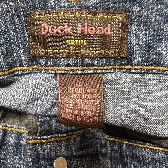 Duck Head Jeans Womens 14P Regular Fit Blue Denim High Rise Relaxed Cotton Blend - Picture 2 of 16